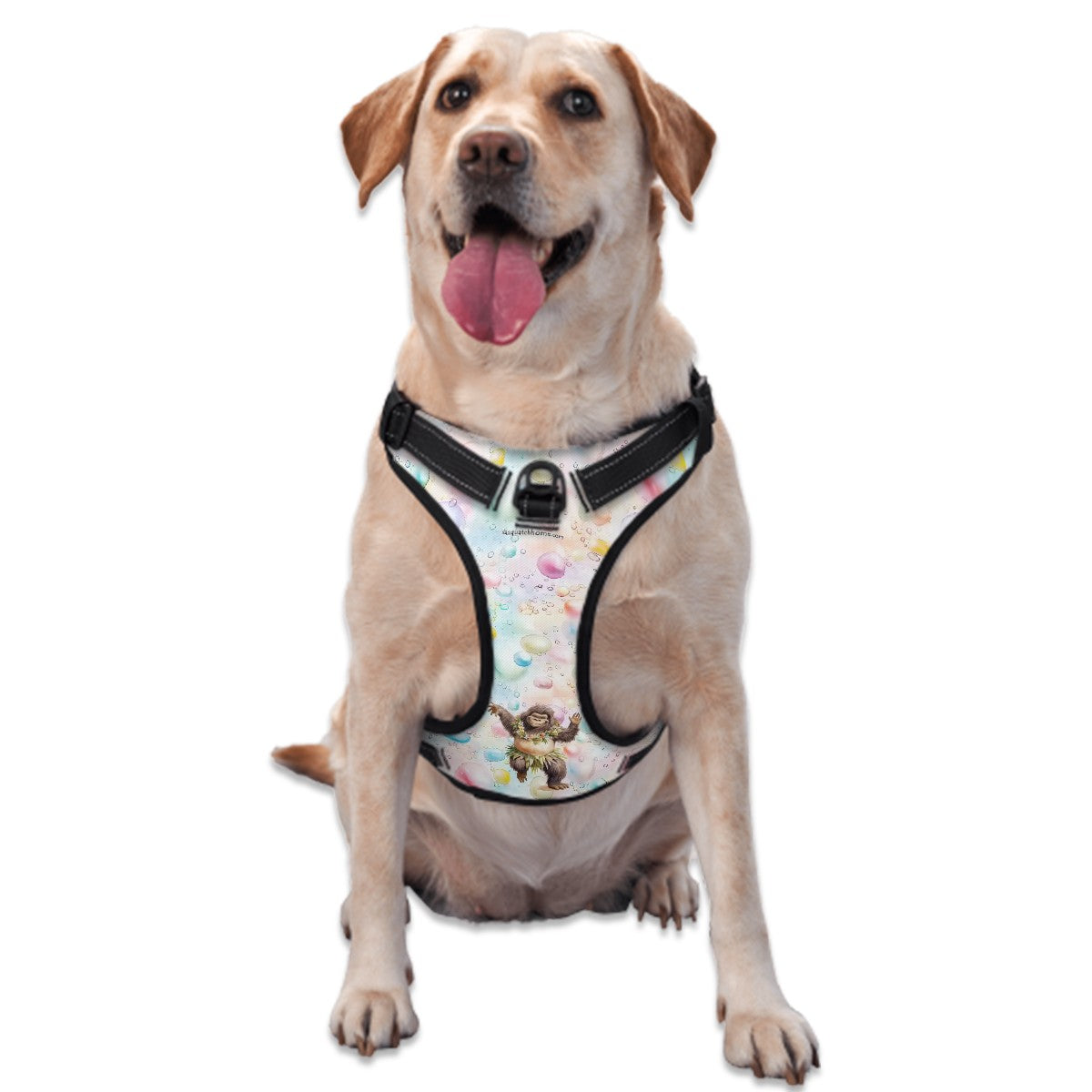 Bigfoot, Sasquatch Dancing Bubbles, Oxford Fabric Dog Harness