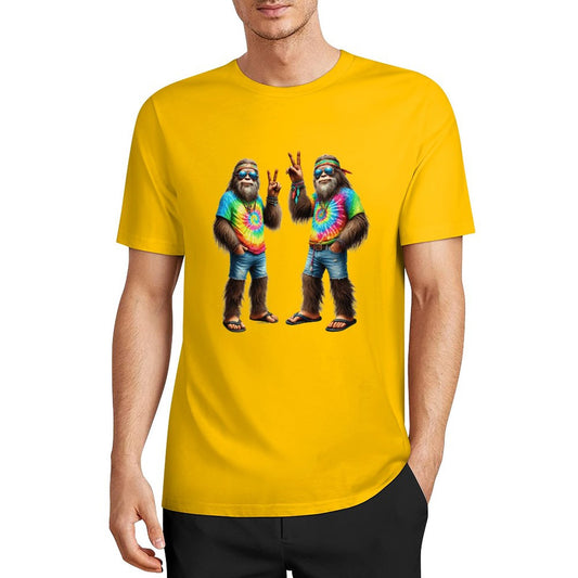 Bigfoot - Sasquatch Hippie Sasquatches Short Sleeve Cotton T-Shirt