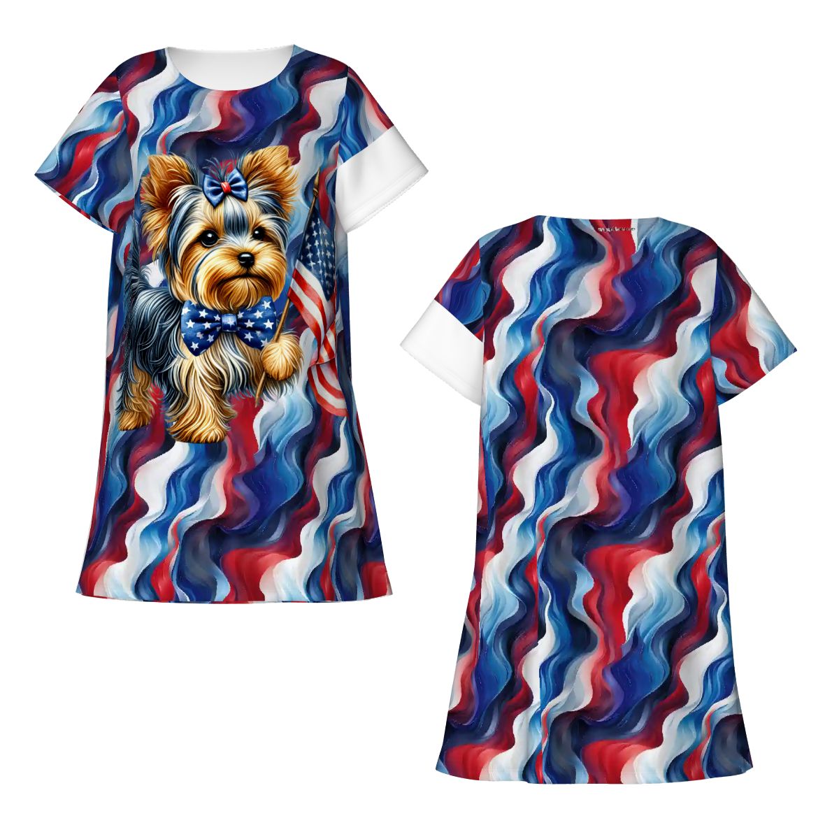 Patriot Puppy, Women’s Loose Fit Short Sleeve Night Gown