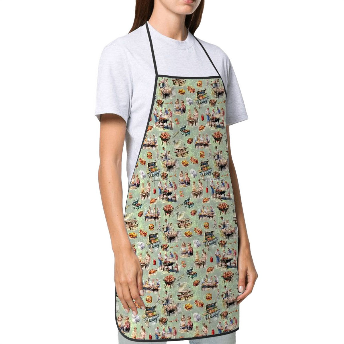 Waterproof apron with pockets - 20 Awesome Designs, Smurf, Dragon, Goth, Zombies, Alice in Wonderland + More