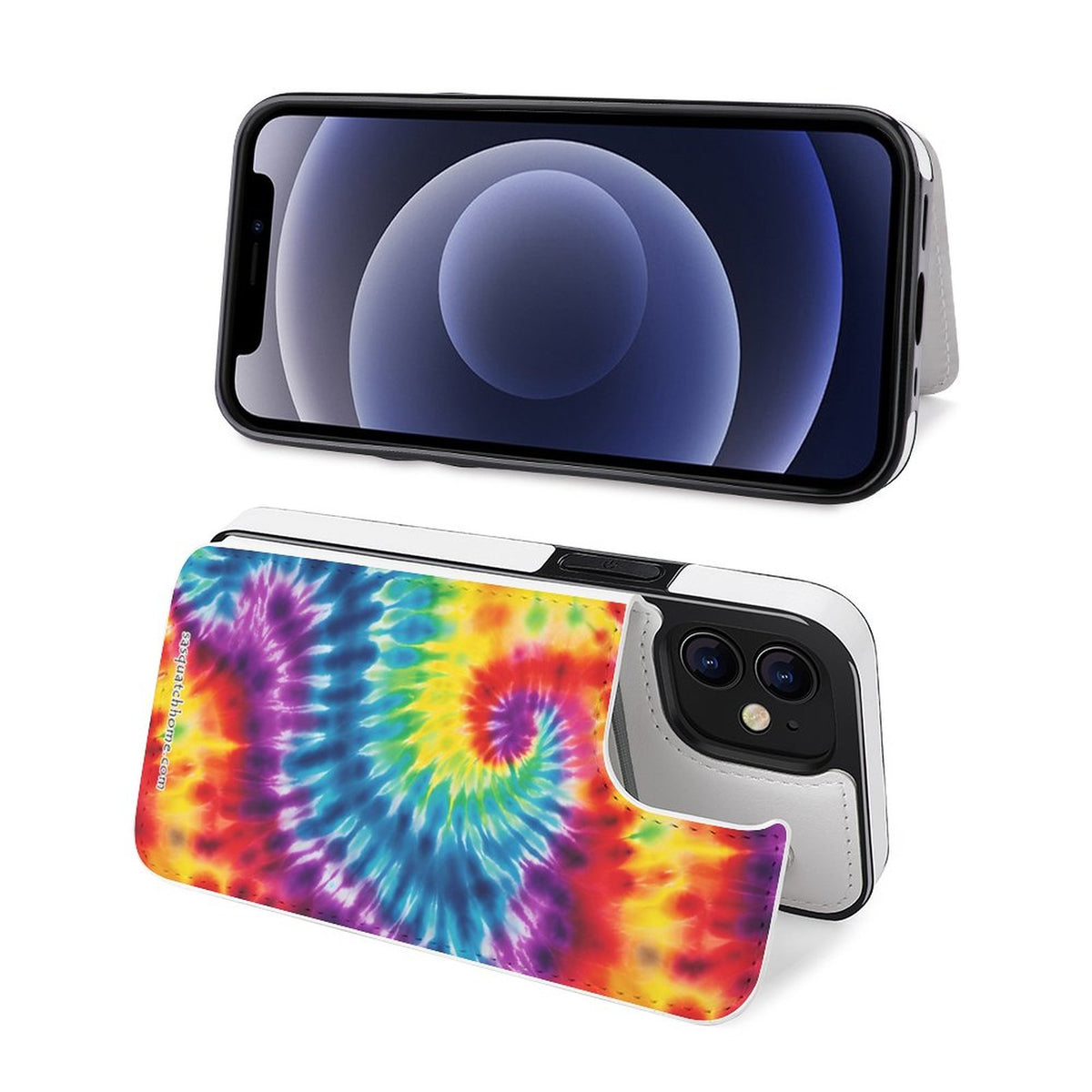 iPhone 12 Series Cell / Mobile phone Flip wallet case - 19 Tie Dye Designs