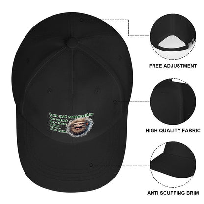 Bigfoot, Sasquatch “I am not responsible..", Baseball Cap – 8 Colors