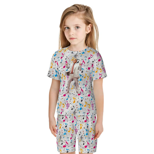 Children’s 2 Piece Short Pajama Set, Donald Trump Dancing