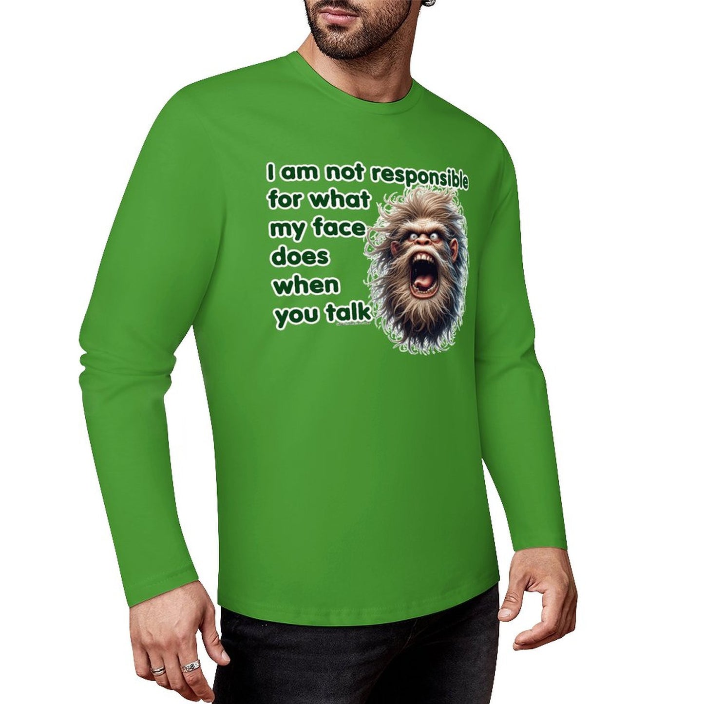 Bigfoot - Sasquatch Cotton Unisex Long Sleeve T-shirt
