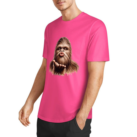 Bigfoot - Sasquatch Blow Kiss Short Sleeve Cotton T-Shirt