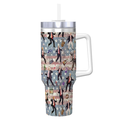 Trump Themed 40 oz Travel Coffee Mug with a Straw