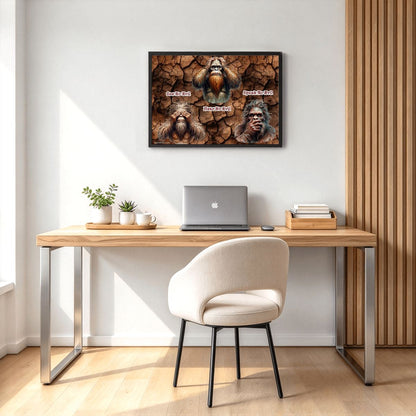 Sasquatch "See no evil...." 300pcs Horizontal Wooden Jigsaw Puzzles