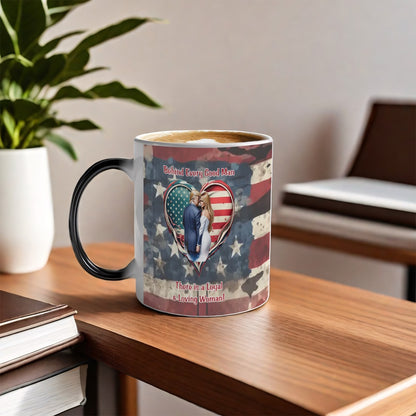 Sarcastic Sasquatch, "Trump Love. " Color Changing 11oz Mug, Color Changing 11oz Mug, Coffee Cup