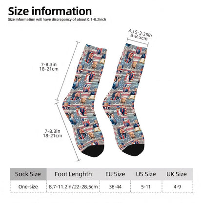 Donald Trump, MAGA, 19 Designs - Polyester Crew Socks, MAGA Socks, Patriotic Socks, Ankle Socks