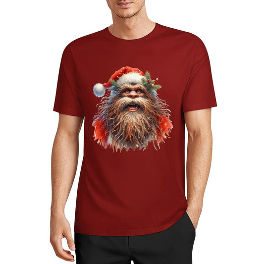 Bigfoot - Sasquatch Santa Short Sleeve Cotton T-Shirt