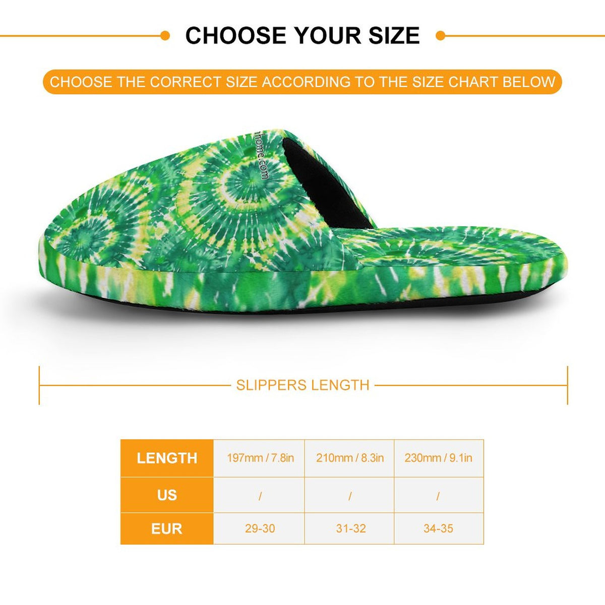 19 Tie Dye Designs, Children's Cotton Flannel Slippers
