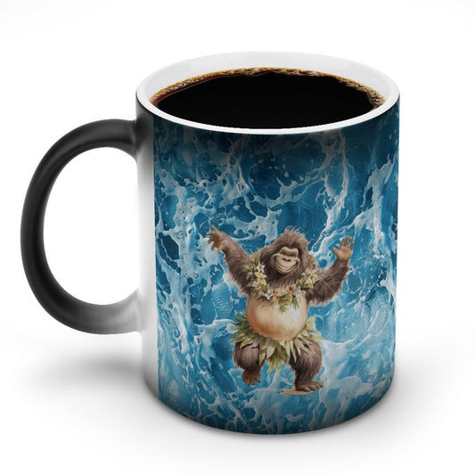 Sasquatch Hula On the Beach Color Changing Cup