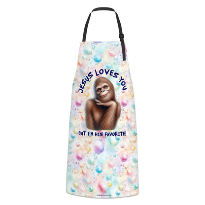Waterproof Apron with Pockets, "Jesus Loves You...."