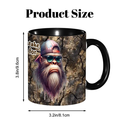 Sarcastic Sasquatch Collection, 11.2 Oz Ceramic Coffee Mug- Don't Mistake