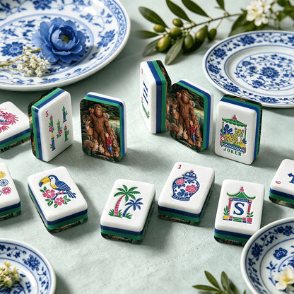 Sasquatch & Critters Chinoiserie Chic American Mahjong Tiles