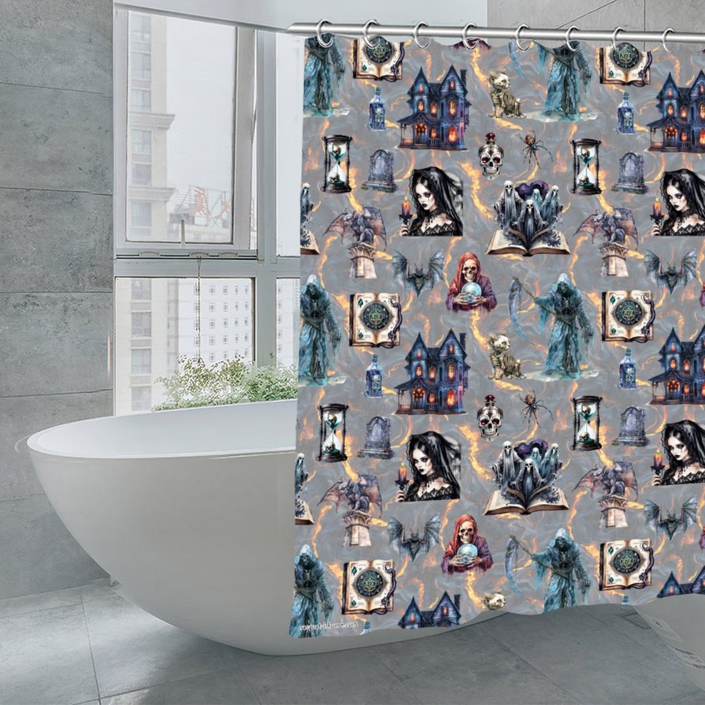 20 Misc Designs, Waterproof Polyester Shower Curtain – Made in the USA – 70.8x70.8”