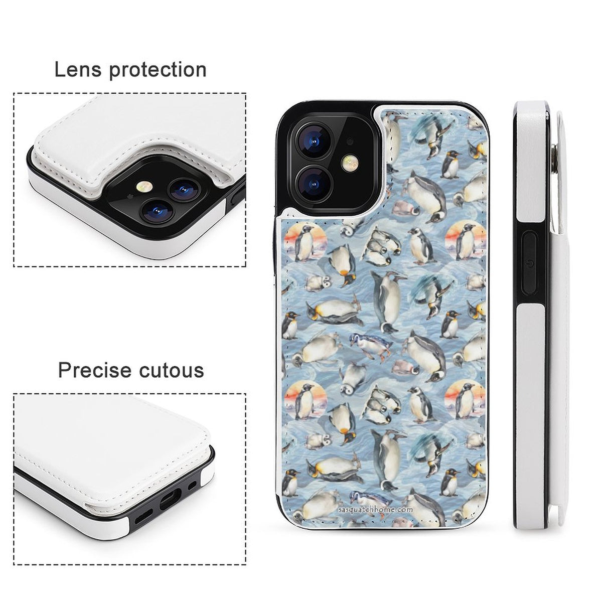 iPhone 12 Series Cell / Mobile phone Flip wallet case- 10 Animal Designs