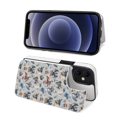 iPhone 12 Series Cell / Mobile phone Flip wallet case - 20 Misc Beautiful Designs