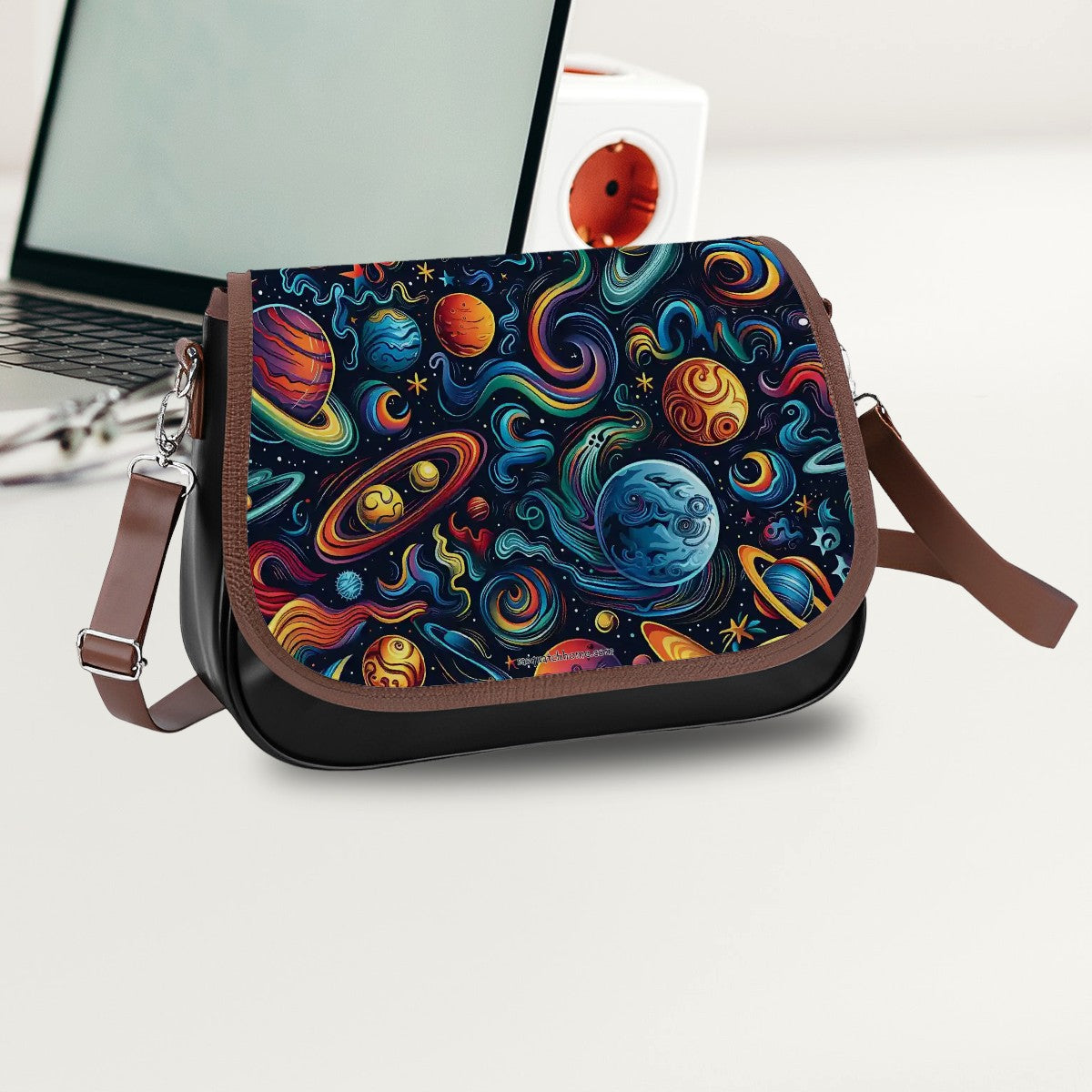 12 Galaxy / Outer Space Designs, Leather Shoulder Bag / Purse