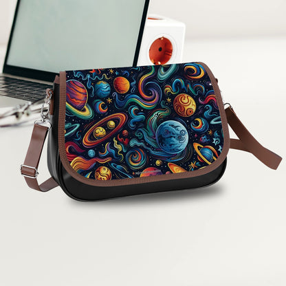 12 Galaxy / Outer Space Designs, Leather Shoulder Bag / Purse
