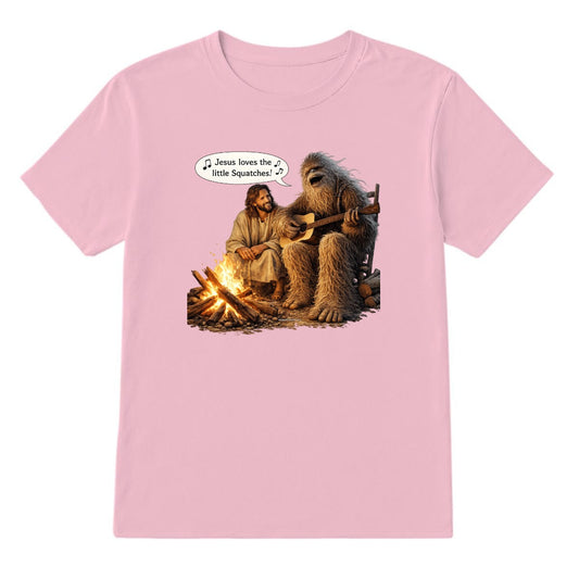 Bigfoot Sings To Jesus, Adult Gildan 5000 Cotton T Shirt