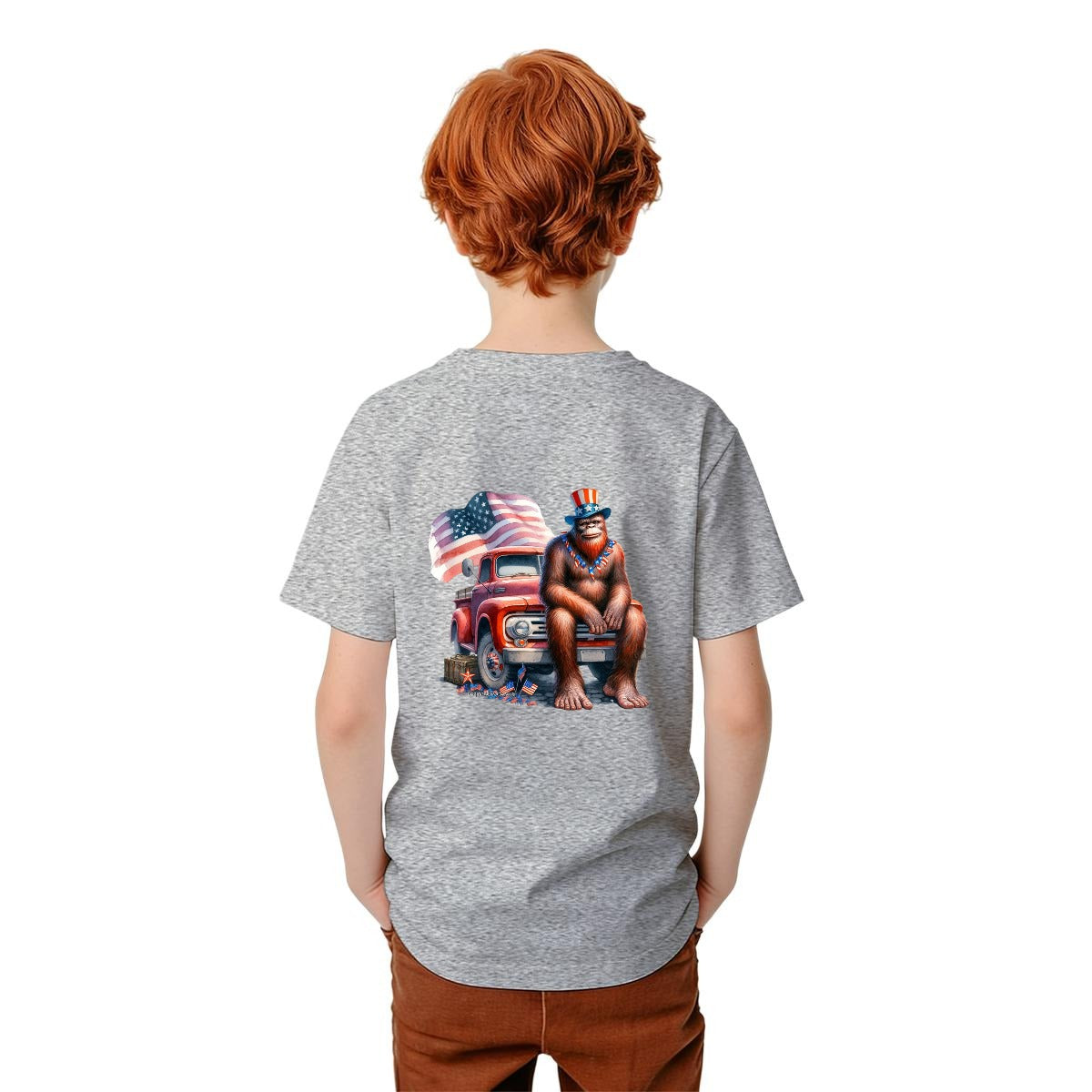 Bigfoot Sasquatch Designs, Kid’s Double Sided Gildan 5000B T Shirt