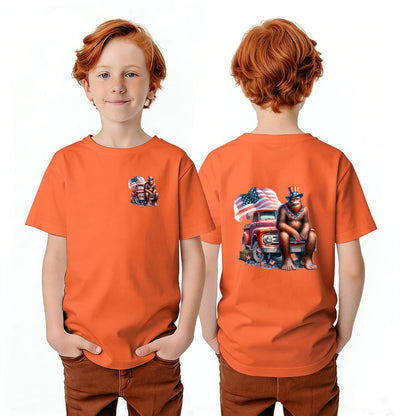 Bigfoot Sasquatch Designs, Kid’s Double Sided Gildan 5000B T Shirt