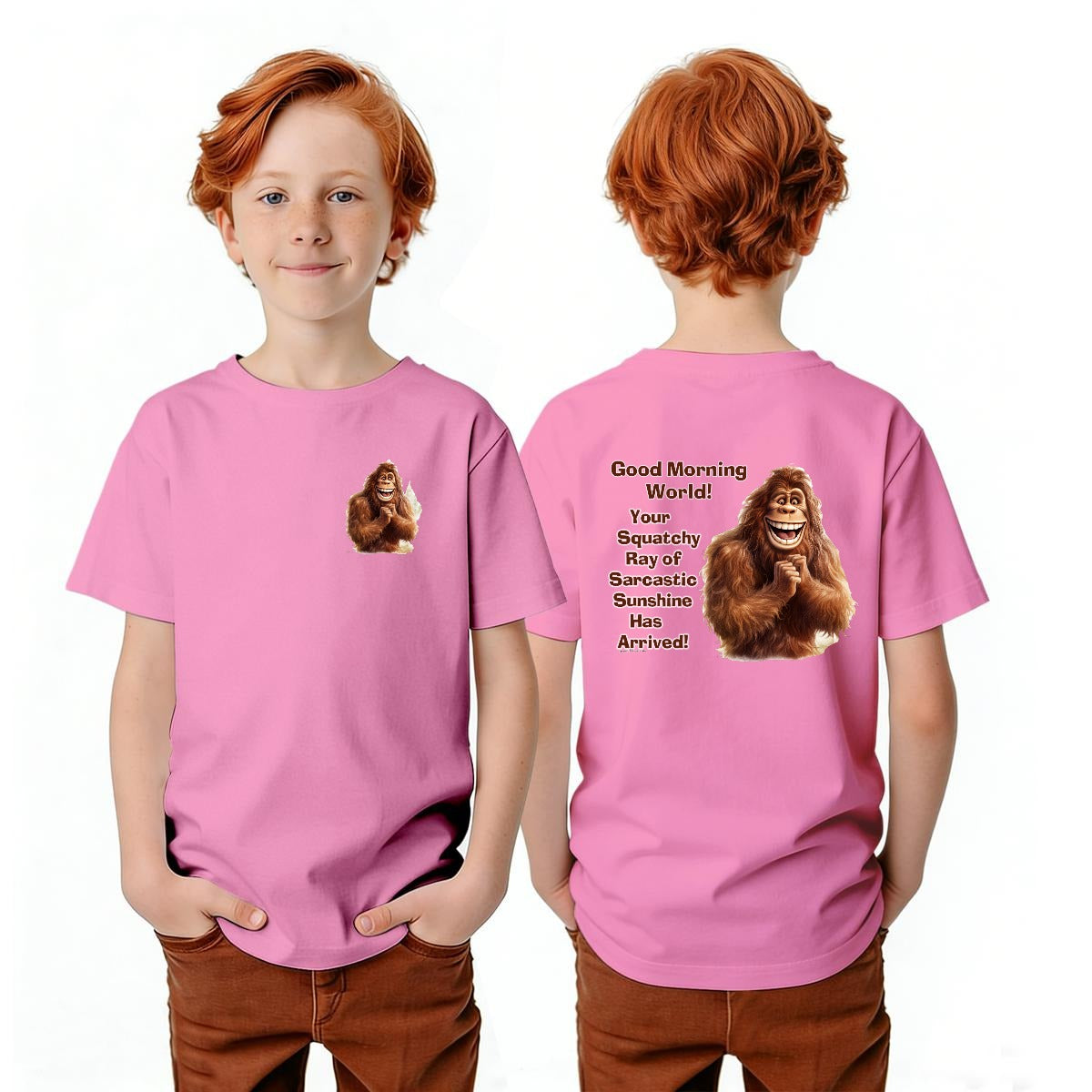 Bigfoot Sasquatch Designs, Kid’s Double Sided Gildan 5000B T Shirt