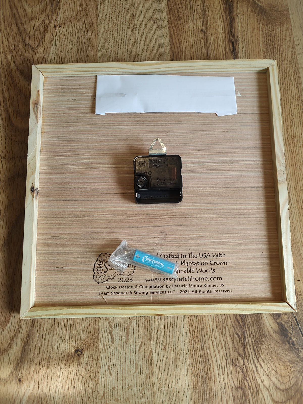 Hand Made Wood "Musical" , Laser Etched Mechanic Clocks 2 Sizes