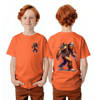 Bigfoot Sasquatch Designs, Kid’s Double Sided Gildan 5000B T Shirt