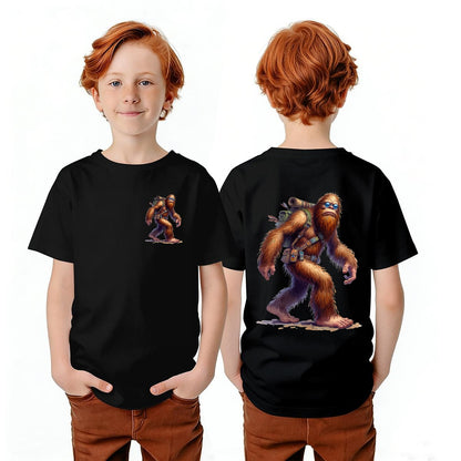 Bigfoot Sasquatch Designs, Kid’s Double Sided Gildan 5000B T Shirt