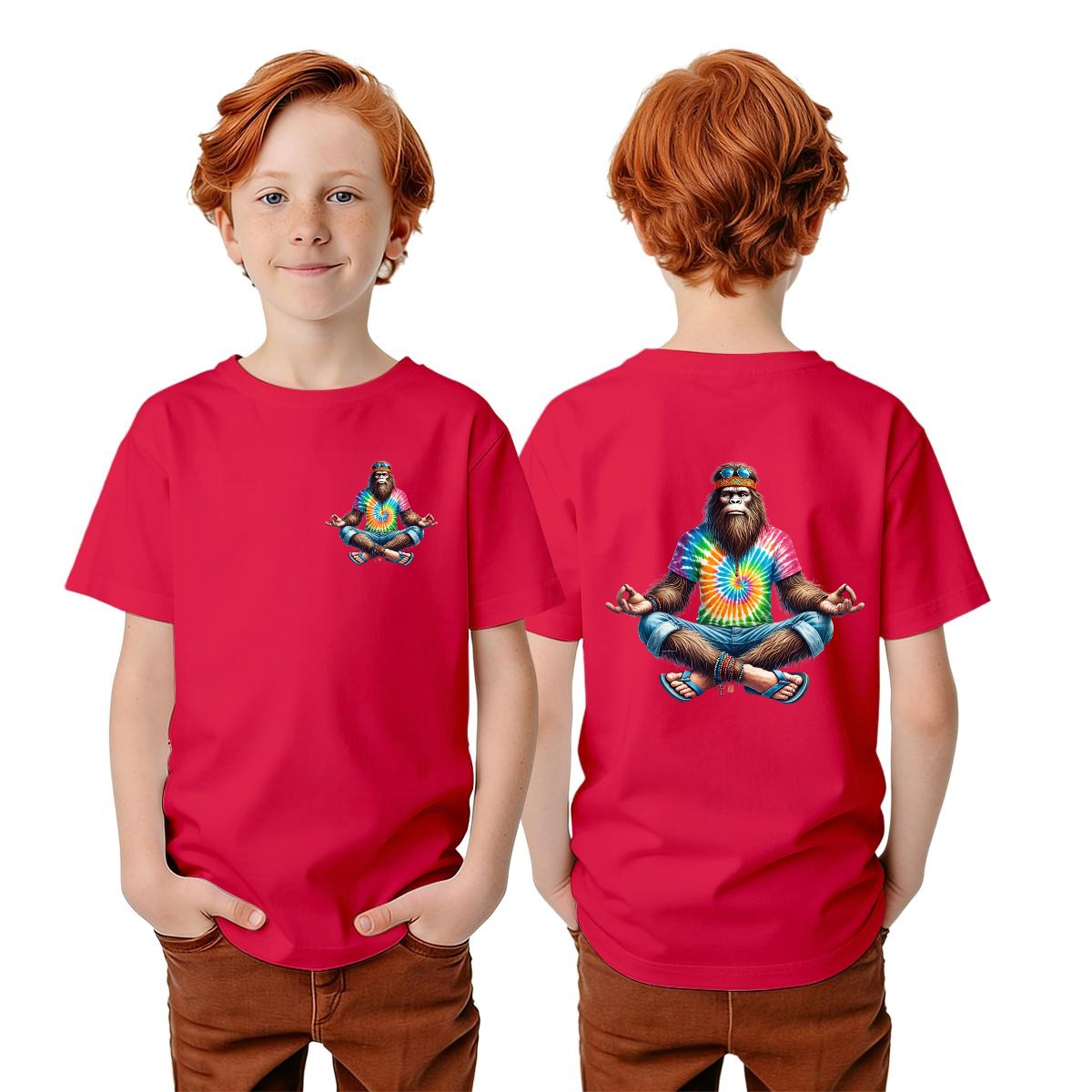 Bigfoot Sasquatch Designs, Kid’s Double Sided Gildan 5000B T Shirt