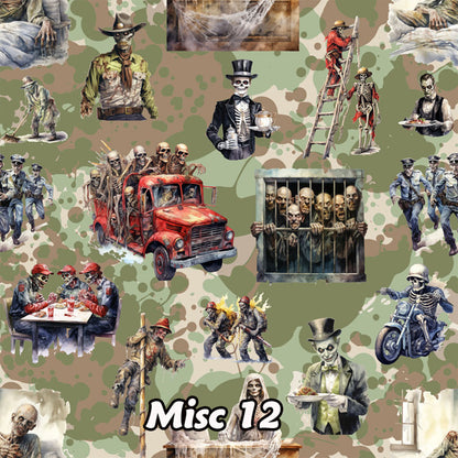 20 Misc Designs, Waterproof Polyester Shower Curtain – Made in the USA – 70.8x70.8”