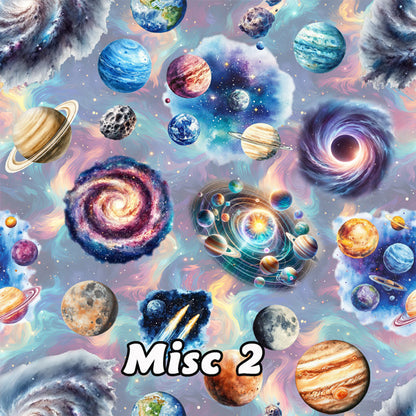 20 Misc Designs, Waterproof Polyester Shower Curtain – Made in the USA – 70.8x70.8”