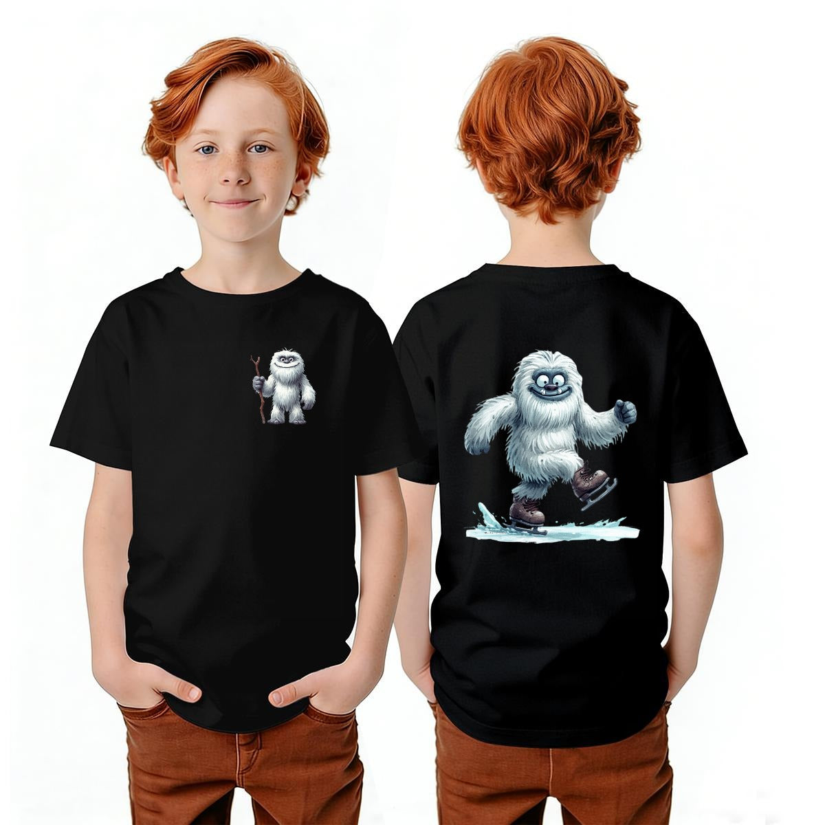 Bigfoot Sasquatch Designs, Kid’s Double Sided Gildan 5000B T Shirt