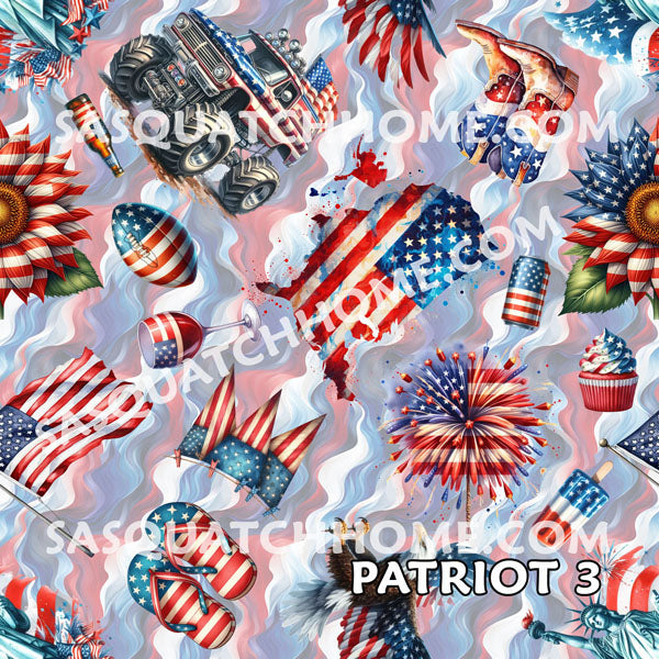 8 Patriot Designs, Set of 2 Front Auto Seat Cover