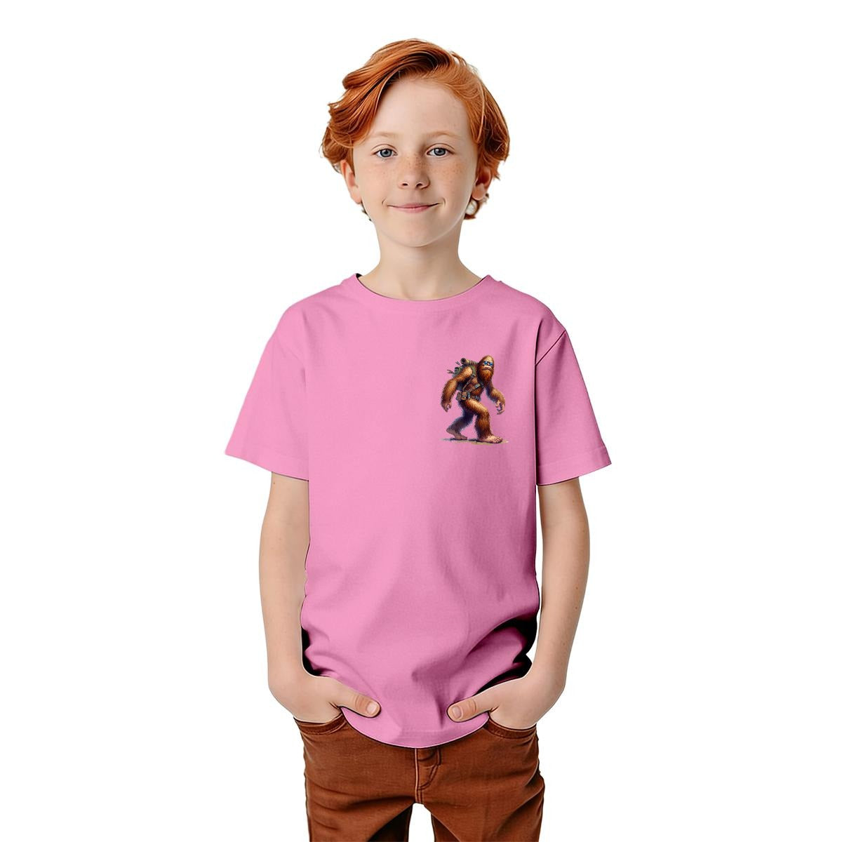 Bigfoot Sasquatch Designs, Kid’s Double Sided Gildan 5000B T Shirt