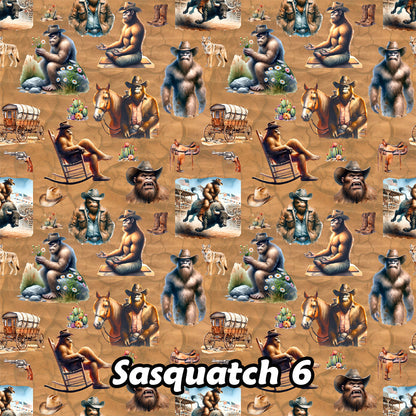 Coyboy Bigfoot Sasquatch 6, 3 Pack Gift Wrapping Paper Sheets - Over 300 Square Feet of Gift Wrap