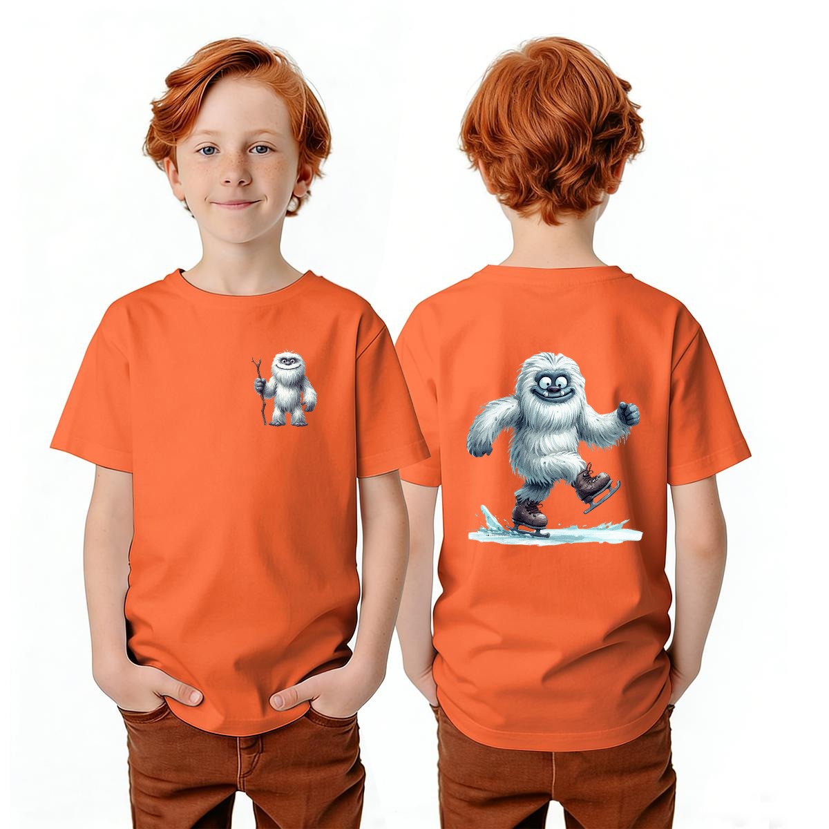 Bigfoot Sasquatch Designs, Kid’s Double Sided Gildan 5000B T Shirt