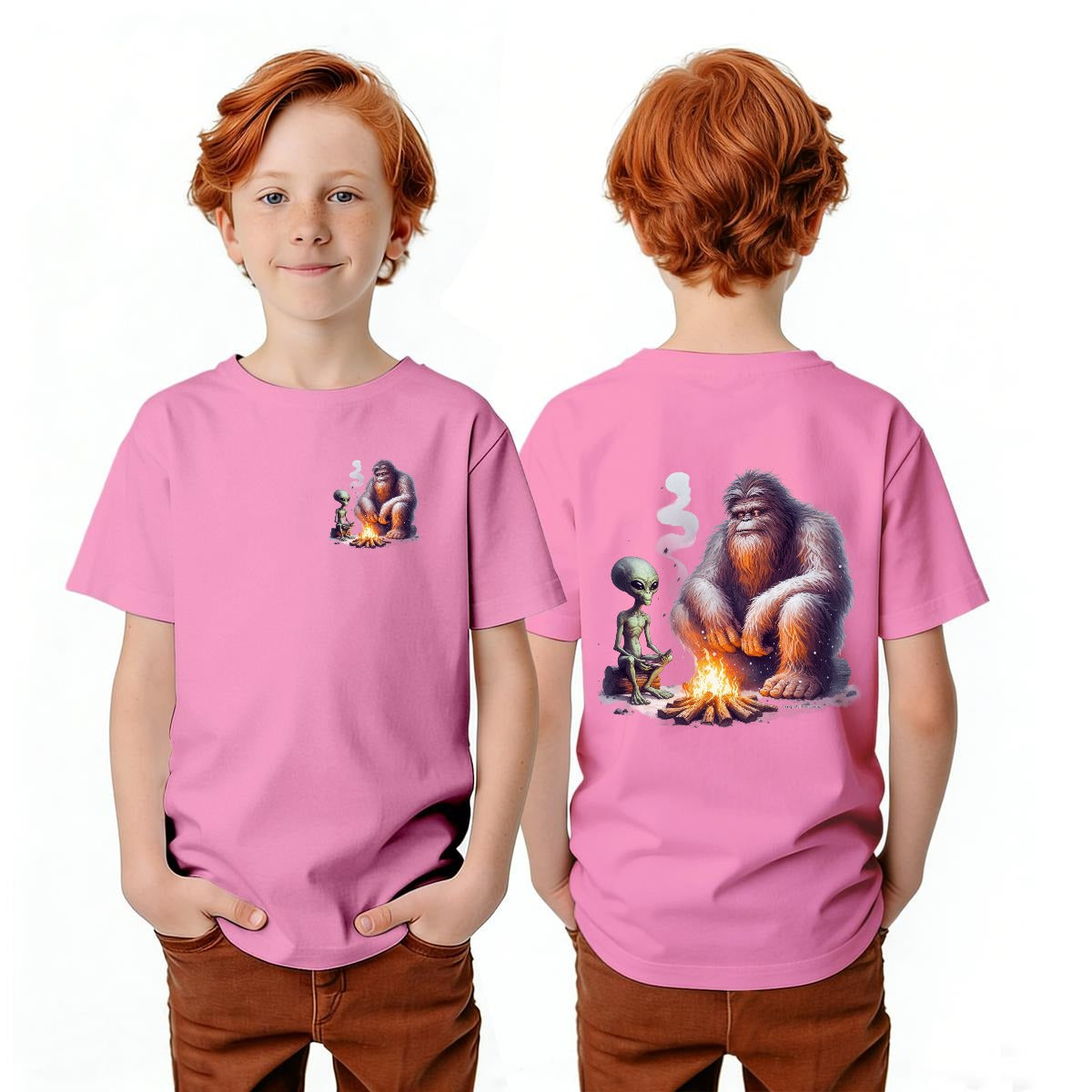 Bigfoot Sasquatch Designs, Kid’s Double Sided Gildan 5000B T Shirt
