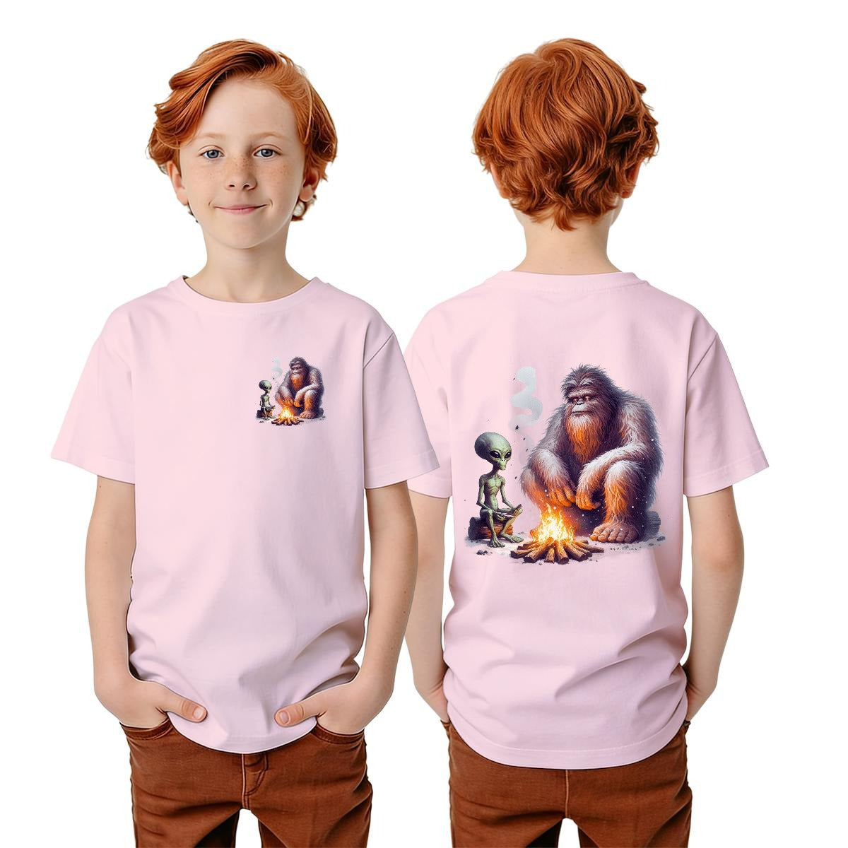 Bigfoot Sasquatch Designs, Kid’s Double Sided Gildan 5000B T Shirt