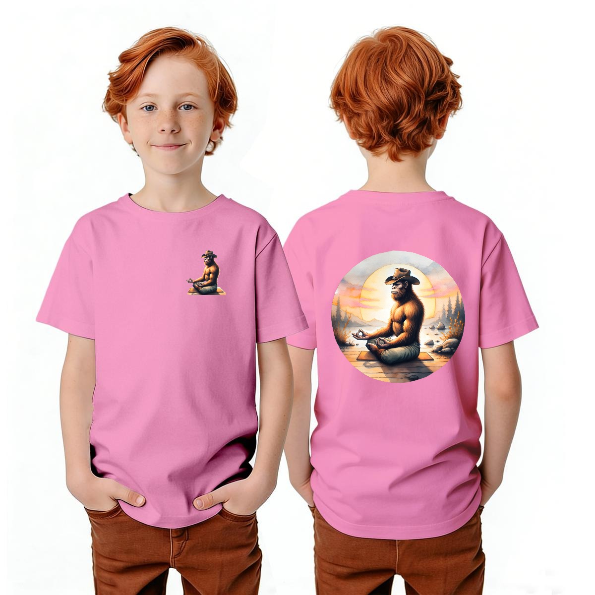 Bigfoot Sasquatch Designs, Kid’s Double Sided Gildan 5000B T Shirt