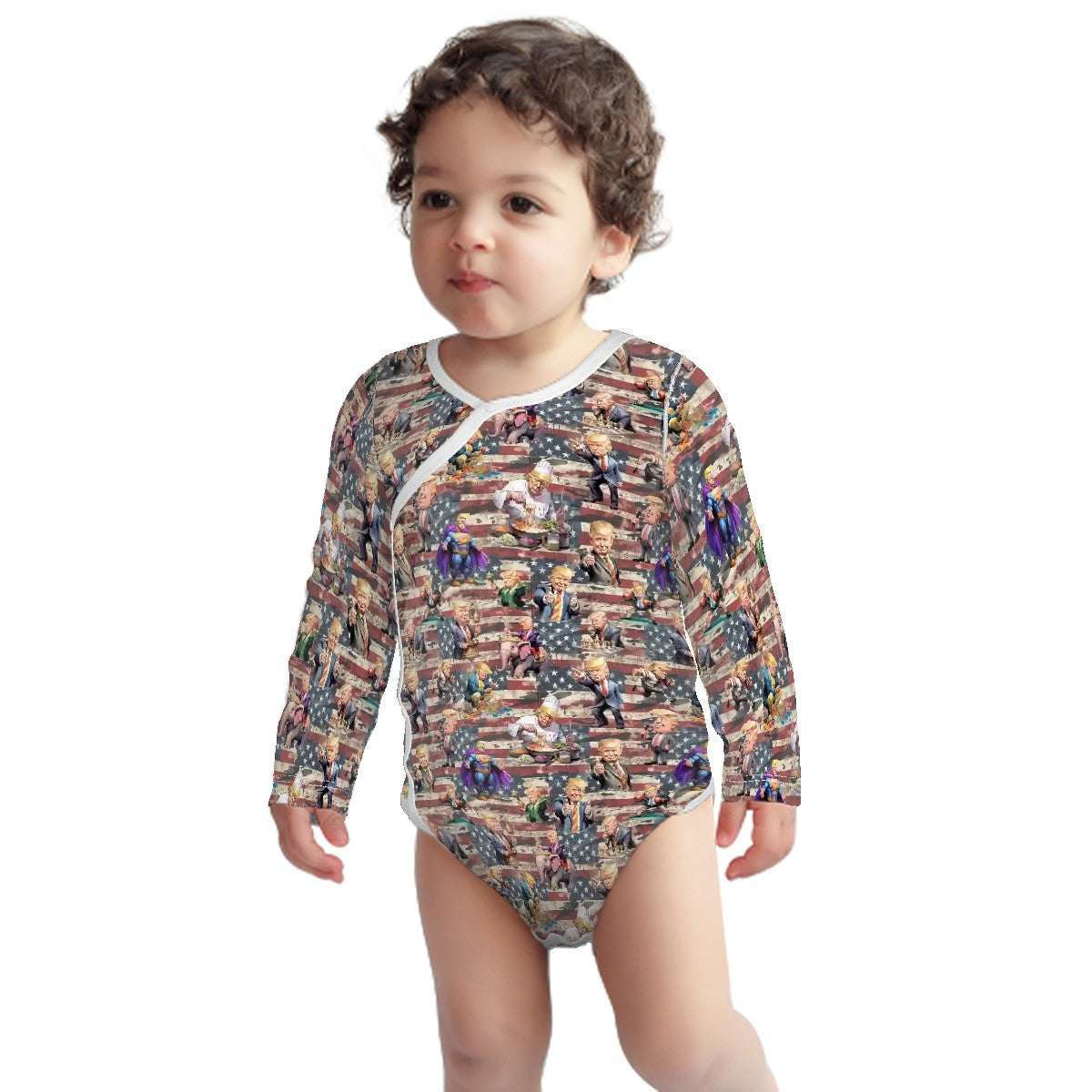 Donald Trump, Maga 20 Designs Long Sleeved Baby Onesies