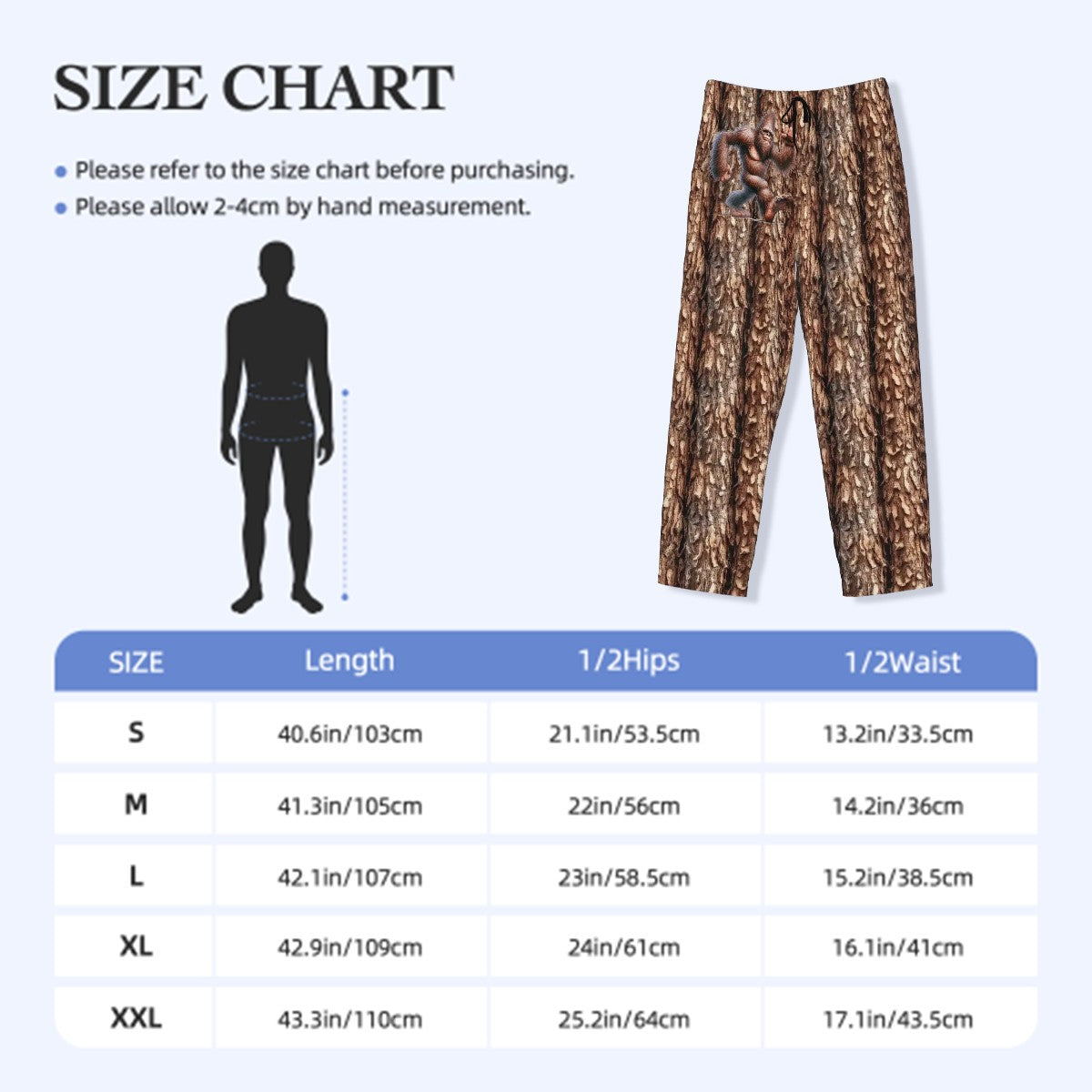 Bigfoot / Sasquatch Men’s Polyester, Drawstring, Pajama Pants