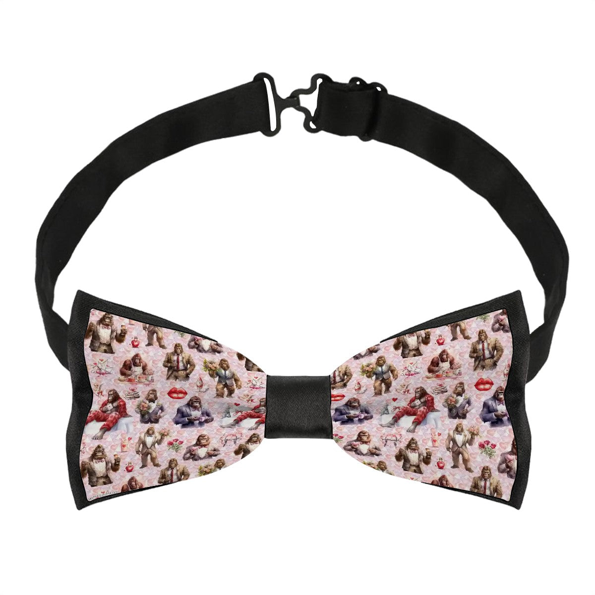 Bigfoot / Sasquatch Valentine Polyester BowTie