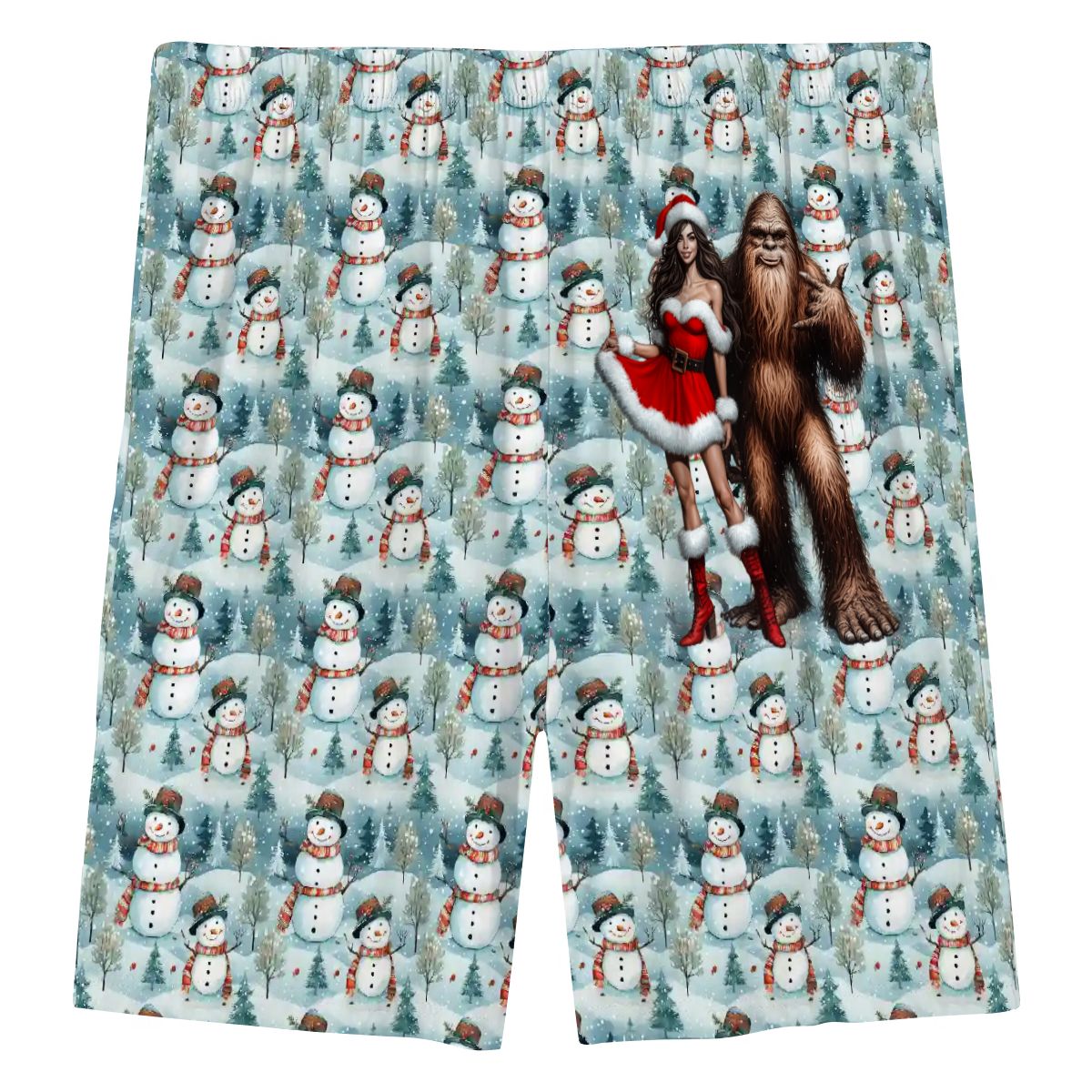 Naughty Bigfoot / Sasquatch, Men’s Polyester, pocketed, pajama Shorts