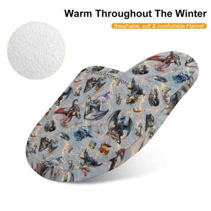 20 Misc Designs, Children's Cotton Flannel Slippers