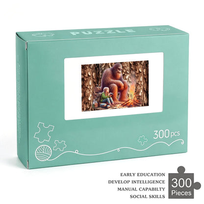 Sasquatch & Girl by Fier 300pcs Horizontal Wooden Jigsaw Puzzles