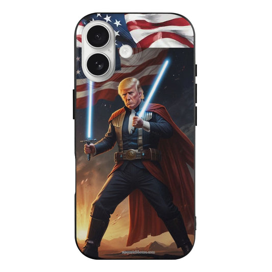 Donald Trump Light Saber, iPhone 17 TPU Black Phone Case