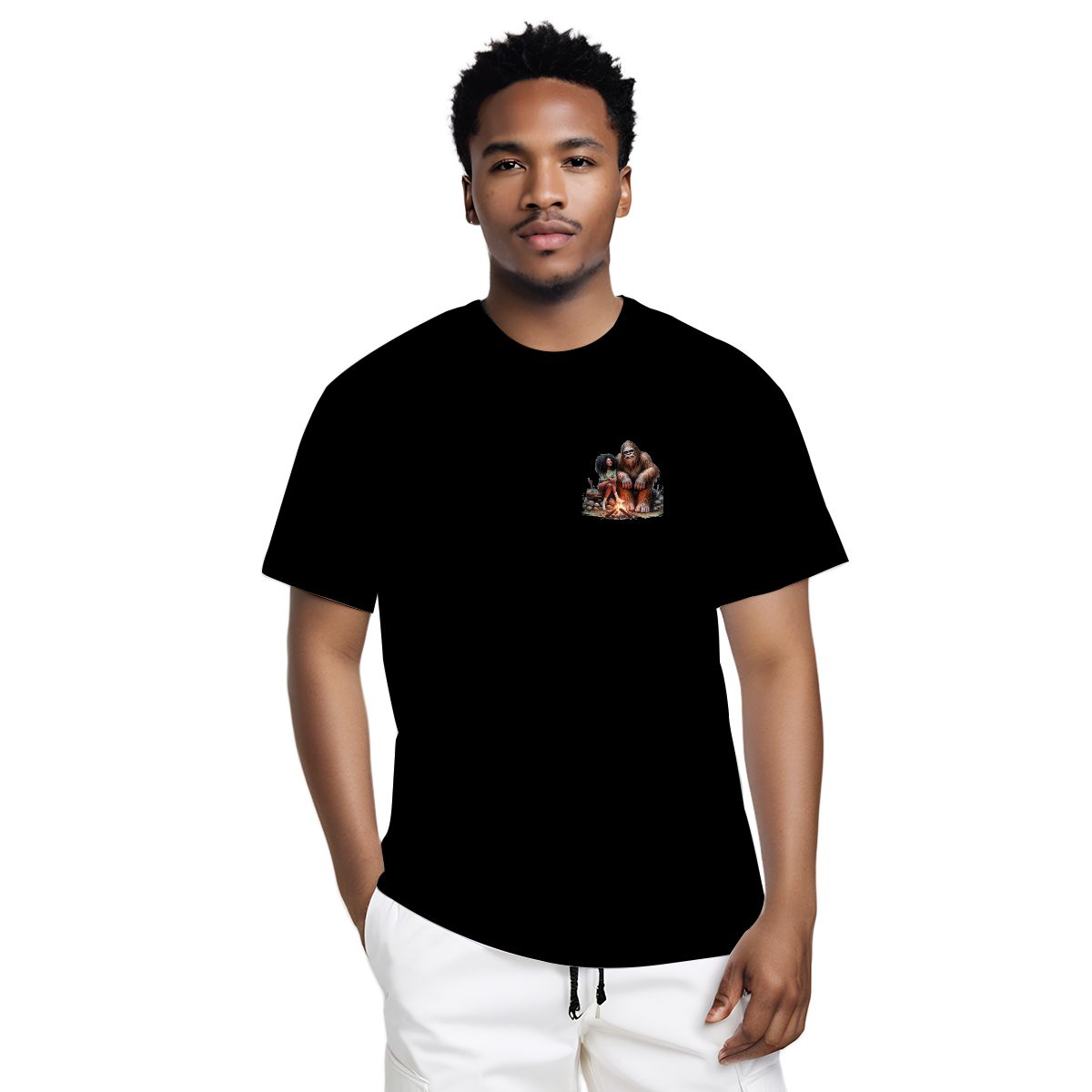 Sarcastic Sasquatch / Bigfoot Short Sleeve Cotton T-shirt , 180GSM